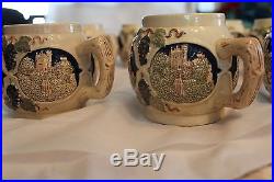Vintage Gerz Porcelain Punch Bowl Set with 8 Mugs