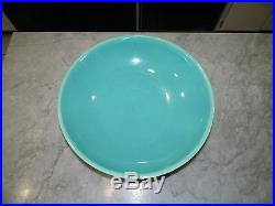 Vintage Gladding Mcbean Large Turquoise Centerpiece Bowl With Stand #21 Base