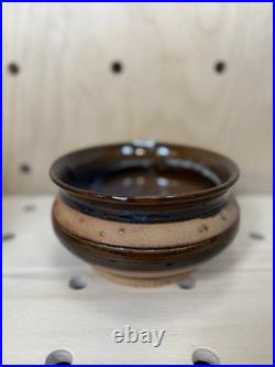 Vintage Glidden # 2 Pottery Stoneware MCM Bowl Dish Glazed Brown