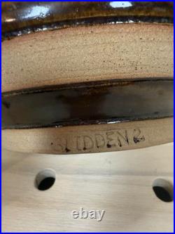 Vintage Glidden # 2 Pottery Stoneware MCM Bowl Dish Glazed Brown