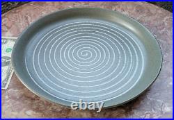 Vintage Gordon MARTZ Studio Pottery Platter/Plate/Shallow Bowl Spiral 12 3/4