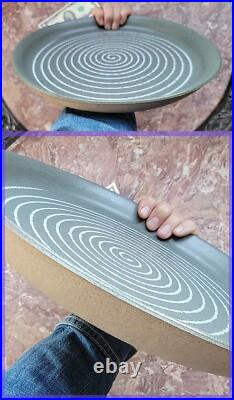 Vintage Gordon MARTZ Studio Pottery Platter/Plate/Shallow Bowl Spiral 12 3/4