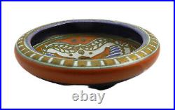 Vintage Gouda Egyptian Art Pottery Footed Bowl, Made in Holland Sgd. GREAT