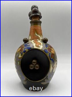 Vintage Gouda Pottery-Holland-Decanter With Matching Stopper #920