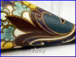 Vintage Gouda Pottery-Holland-Nova 52-Ivora-Wall Pocket Holder Vase #536