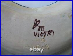 Vintage Guido Gambone Vietri donkey mark MCM pottery kidney crescent dish Italy