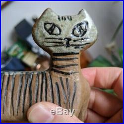 Vintage Gustavsberg Lisa Larson Lilla Zoo Cat & Granada Tray / Bowl MCM