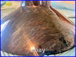 Vintage Haeger Potter 13.5 large Brown shimmery Glaze MCM art deco Bowl dish