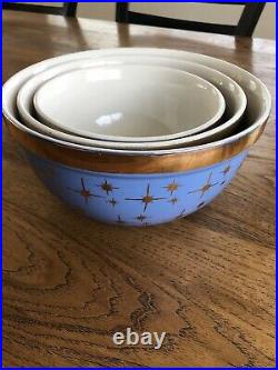 Vintage Hall Pottery Star Cadet Mixing Bowl Set