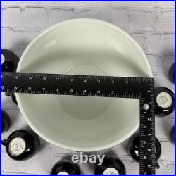 Vintage Hall Tom Jerry Bowl Set Bowl 10 Mugs Cups Egg Nog Black Gold Holiday