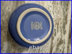 Vintage Hall's Superior Kitchenware Nesting Mixing Bowl Set Blue Floral 4 Pc