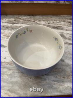 Vintage Hall's Superior Kitchenware Nesting Mixing Bowl Set Blue Floral 4 Pc