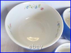 Vintage Hall's Superior Quality Morning Glory 5 Piece Nesting Bowl Set 1940's