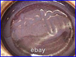 Vintage Hand Crafted Art Pottery Bowl, Signed by Artist, 10 1/2 D, 3 1/4 High