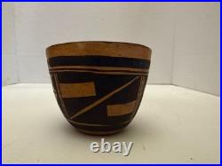 Vintage Hand Made HOPI Indian Pottery Southwestern Clay Bowl