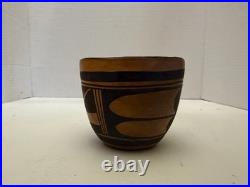 Vintage Hand Made HOPI Indian Pottery Southwestern Clay Bowl