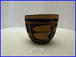 Vintage Hand Made HOPI Indian Pottery Southwestern Clay Bowl