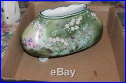 Vintage Hand Painted Porcelain Nippon Footed Bowl Vase