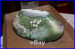 Vintage Hand Painted Porcelain Nippon Footed Bowl Vase