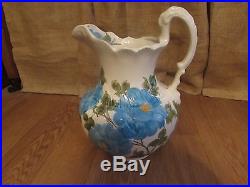 Vintage Hand Painted by Cash Family 1945 Pitcher & Wash Bowl #3031A