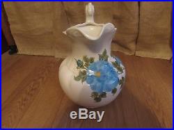 Vintage Hand Painted by Cash Family 1945 Pitcher & Wash Bowl #3031A