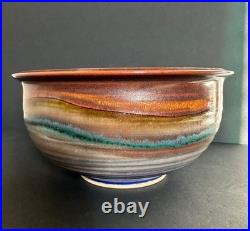 Vintage Hand Thrown Pottery Bowl by Renowned Master Potter John Preschutti, CA