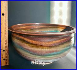 Vintage Hand Thrown Pottery Bowl by Renowned Master Potter John Preschutti, CA