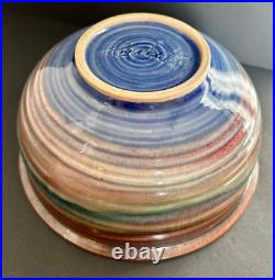 Vintage Hand Thrown Pottery Bowl by Renowned Master Potter John Preschutti, CA