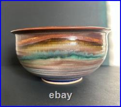 Vintage Hand Thrown Pottery Bowl by Renowned Master Potter John Preschutti, CA