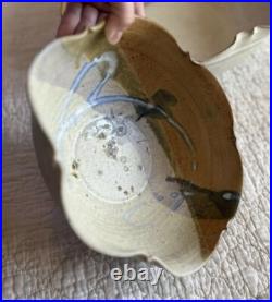 Vintage Hand Thrown Studio Pottery Signed Nesting Bowls Set of 3 Earth Tone Blue