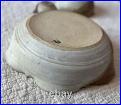 Vintage Hand Thrown Studio Pottery Signed Nesting Bowls Set of 3 Earth Tone Blue