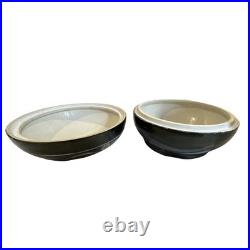 Vintage Handcrafted Ceramic Lidded Bowl Floral Carved Design Art Pottery