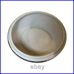 Vintage Handcrafted Ceramic Lidded Bowl Floral Carved Design Art Pottery