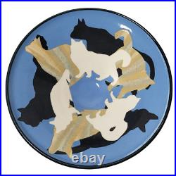 Vintage Handcrafted Kitty Cat Art Pottery Ceramic Bowl Signed by Artist 1998