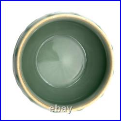 Vintage Handmade Celadon Tureen Covered Serving Bowl Dimensional