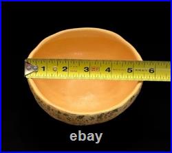 Vintage Handmade Studio Pottery Bowl Set of 4 Signed 1999 Cantaloupe Glaze