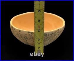Vintage Handmade Studio Pottery Bowl Set of 4 Signed 1999 Cantaloupe Glaze