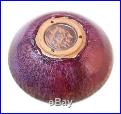 Vintage Harding Black Pottery 1959 10 Royal Purple Bowl