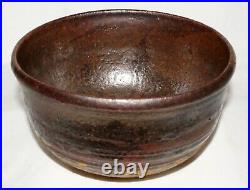 Vintage Hawaii Glazed Pottery Tenmoku Tea Bowl Toshiko Takaezu (1922-2011) (SeF)