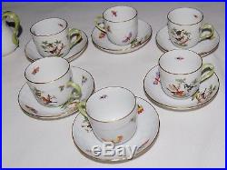 Vintage Herend Queen Victoria Tea Cup Service 21 Pc Teapot Bowl Rothschild RARE