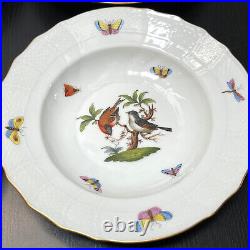 Vintage Herend Rothschild Bird Rim Soup Pasta Bowl 8 1504 RO Hungary
