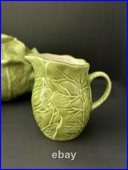Vintage Holland Mold Green Cabbageware Lettuce Ware Tureen Bowls Pitcher Set Vintage Holland Mold Green Cabbageware Lettuce Ware Tureen Bowls Pitcher Set