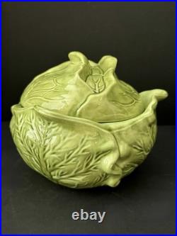 Vintage Holland Mold Green Cabbageware Lettuce Ware Tureen Bowls Pitcher Set