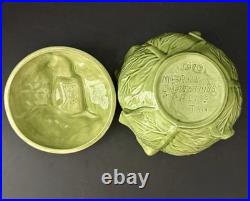 Vintage Holland Mold Green Cabbageware Lettuce Ware Tureen Bowls Pitcher Set