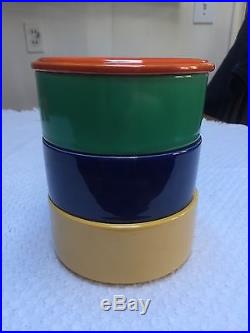 Vintage Homer Laughlin Kitchen Kraft Refrigerator Bowls Four Colors