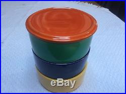 Vintage Homer Laughlin Kitchen Kraft Refrigerator Bowls Four Colors