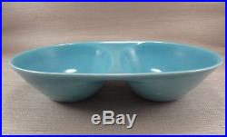 Vintage Homer Laughlin Woolworth / Harlequin Divided Bowl Turquoise Rare