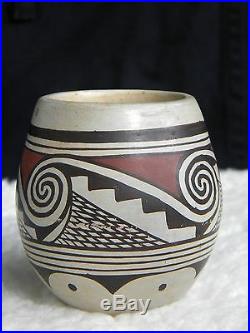 Vintage Hopi Helen Naha Featherwoman Polychrome Bowl