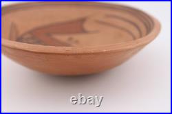 Vintage Hopi Native American polychrome bowl mimbres inspired fish design 6.5