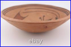 Vintage Hopi Native American polychrome bowl mimbres inspired fish design 6.5